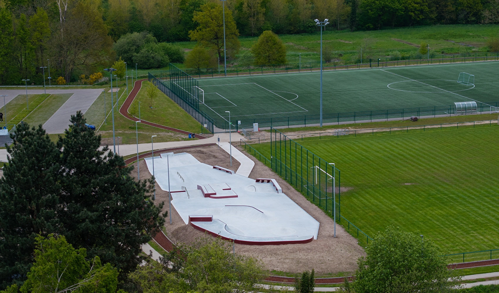 Outdoor skatepark Haaght overview